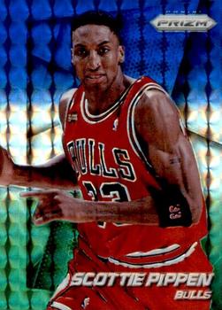 2014-15 Panini Prizm - Prizms Blue and Green Mosaic #218 Scottie Pippen Front