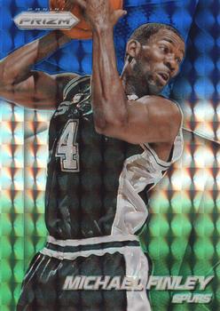 2014-15 Panini Prizm - Prizms Blue and Green Mosaic #243 Michael Finley Front