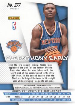 2014-15 Panini Prizm - Prizms Blue and Green Mosaic #277 Cleanthony Early Back
