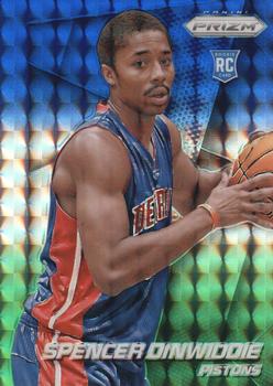 2014-15 Panini Prizm - Prizms Blue and Green Mosaic #281 Spencer Dinwiddie Front