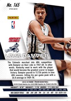 2014-15 Panini Prizm - Prizms Red White and Blue Pulsar #165 Louie Dampier Back