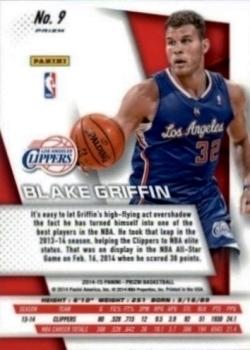 2014-15 Panini Prizm - Prizms Red White and Blue Pulsar #9 Blake Griffin Back