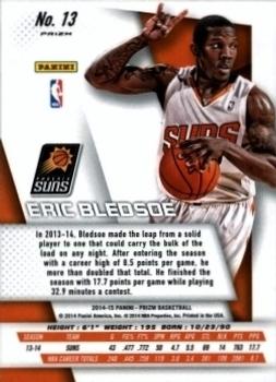 2014-15 Panini Prizm - Prizms Red White and Blue Pulsar #13 Eric Bledsoe Back