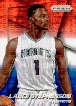2014-15 Panini Prizm - Prizms Red White and Blue Pulsar #38 Lance Stephenson Front