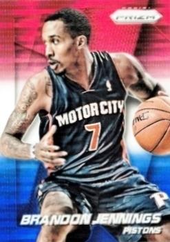 2014-15 Panini Prizm - Prizms Red White and Blue Pulsar #39 Brandon Jennings Front