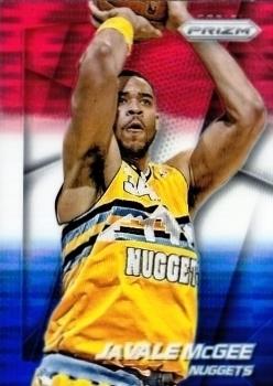2014-15 Panini Prizm - Prizms Red White and Blue Pulsar #55 JaVale McGee Front
