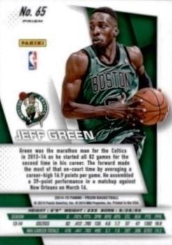 2014-15 Panini Prizm - Prizms Red White and Blue Pulsar #65 Jeff Green Back