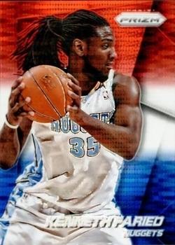 2014-15 Panini Prizm - Prizms Red White and Blue Pulsar #66 Kenneth Faried Front