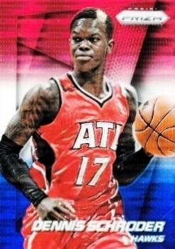 2014-15 Panini Prizm - Prizms Red White and Blue Pulsar #71 Dennis Schroder Front