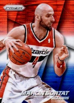 2014-15 Panini Prizm - Prizms Red White and Blue Pulsar #88 Marcin Gortat Front