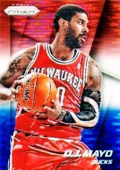 2014-15 Panini Prizm - Prizms Red White and Blue Pulsar #90 O.J. Mayo Front