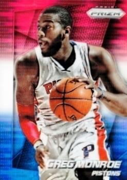 2014-15 Panini Prizm - Prizms Red White and Blue Pulsar #103 Greg Monroe Front