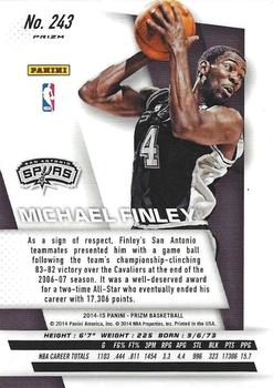 2014-15 Panini Prizm - Prizms Red White and Blue Pulsar #243 Michael Finley Back