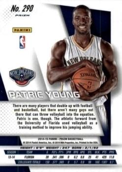 2014-15 Panini Prizm - Prizms Red White and Blue Pulsar #290 Patric Young Back