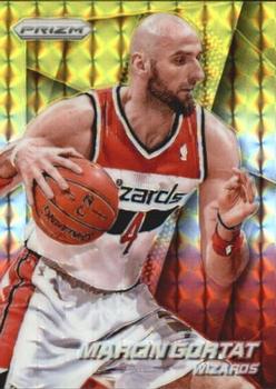 2014-15 Panini Prizm - Prizms Yellow and Red Mosaic #88 Marcin Gortat Front