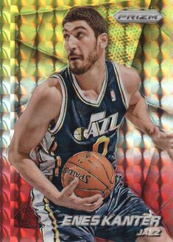 2014-15 Panini Prizm - Prizms Yellow and Red Mosaic #3 Enes Kanter Front