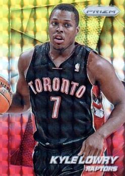 2014-15 Panini Prizm - Prizms Yellow and Red Mosaic #8 Kyle Lowry Front