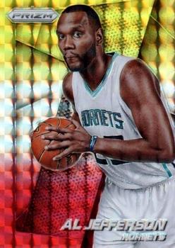 2014-15 Panini Prizm - Prizms Yellow and Red Mosaic #17 Al Jefferson Front