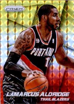 2014-15 Panini Prizm - Prizms Yellow and Red Mosaic #28 LaMarcus Aldridge Front