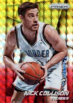 2014-15 Panini Prizm - Prizms Yellow and Red Mosaic #30 Nick Collison Front