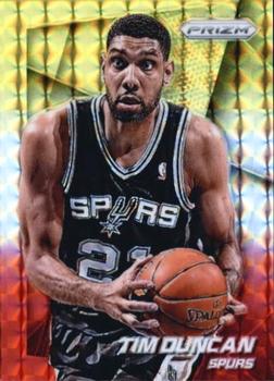 2014-15 Panini Prizm - Prizms Yellow and Red Mosaic #34 Tim Duncan Front
