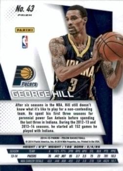2014-15 Panini Prizm - Prizms Yellow and Red Mosaic #43 George Hill Back