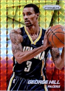 2014-15 Panini Prizm - Prizms Yellow and Red Mosaic #43 George Hill Front