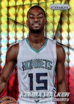 2014-15 Panini Prizm - Prizms Yellow and Red Mosaic #56 Kemba Walker Front