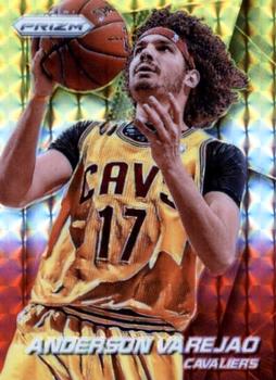 2014-15 Panini Prizm - Prizms Yellow and Red Mosaic #57 Anderson Varejao Front