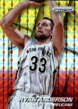 2014-15 Panini Prizm - Prizms Yellow and Red Mosaic #62 Ryan Anderson Front