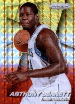 2014-15 Panini Prizm - Prizms Yellow and Red Mosaic #97 Anthony Bennett Front