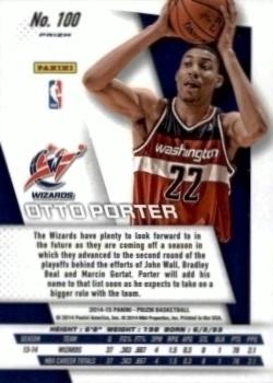 2014-15 Panini Prizm - Prizms Yellow and Red Mosaic #100 Otto Porter Back