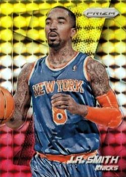 2014-15 Panini Prizm - Prizms Yellow and Red Mosaic #143 J.R. Smith Front