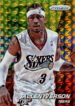 2014-15 Panini Prizm - Prizms Yellow and Red Mosaic #184 Allen Iverson Front