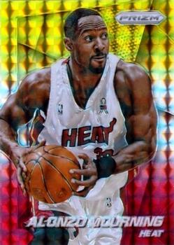 2014-15 Panini Prizm - Prizms Yellow and Red Mosaic #193 Alonzo Mourning Front