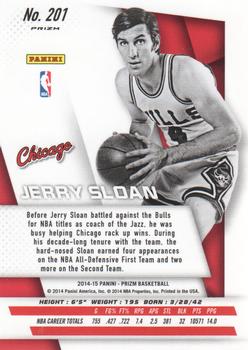 2014-15 Panini Prizm - Prizms Yellow and Red Mosaic #201 Jerry Sloan Back