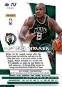 2014-15 Panini Prizm - Prizms Yellow and Red Mosaic #213 Antoine Walker Back