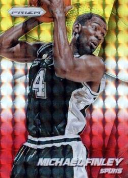 2014-15 Panini Prizm - Prizms Yellow and Red Mosaic #243 Michael Finley Front