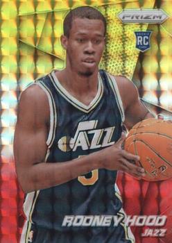2014-15 Panini Prizm - Prizms Yellow and Red Mosaic #270 Rodney Hood Front