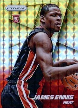 2014-15 Panini Prizm - Prizms Yellow and Red Mosaic #274 James Ennis Front