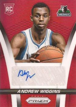 2014-15 Panini Prizm - Rookie Autographs Prizms Red #2 Andrew Wiggins Front