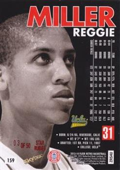 2013-14 Fleer Retro - '98-99 SkyBox Premium Star Rubies #159 Reggie Miller Back