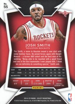 2014-15 Panini Select #55 Josh Smith Back