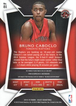 2014-15 Panini Select #81 Bruno Caboclo Back