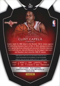 2014-15 Panini Select #187 Clint Capela Back