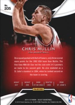 2014-15 Panini Select #205 Chris Mullin Back