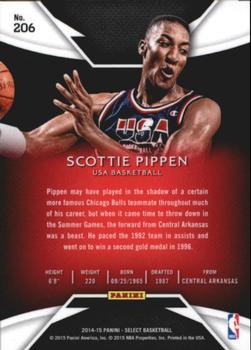 2014-15 Panini Select #206 Scottie Pippen Back