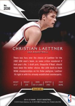 2014-15 Panini Select #208 Christian Laettner Back