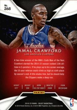 2014-15 Panini Select #268 Jamal Crawford Back