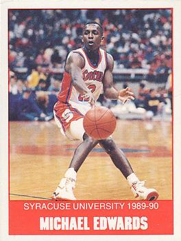 1989-90 Syracuse Orangemen #5 Michael Edwards Front